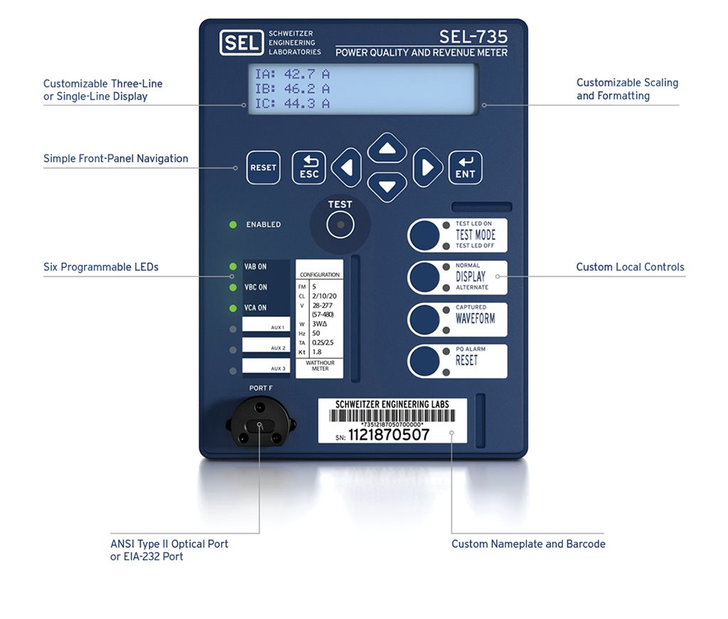 SEL-735 Power Quality And Revenue Meter | Schweitzer 